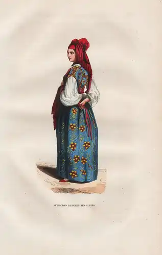 Jüdisches Mädchen aus Algier - Jewish girl / Jüdin / Algier Alger Algerien Algeria / Judaica / Trachten costum