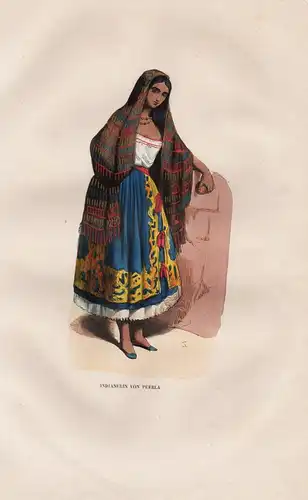 Indianerin von Puebla - Puebla Mexico Mexiko America woman costume Trachten costumes