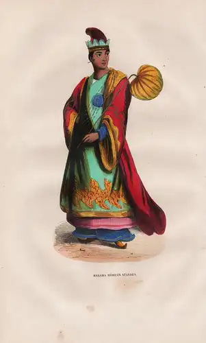 Marama höhern Standes - Marama man Asien Asia Tracht Trachten costumes Graphik handkoloriert