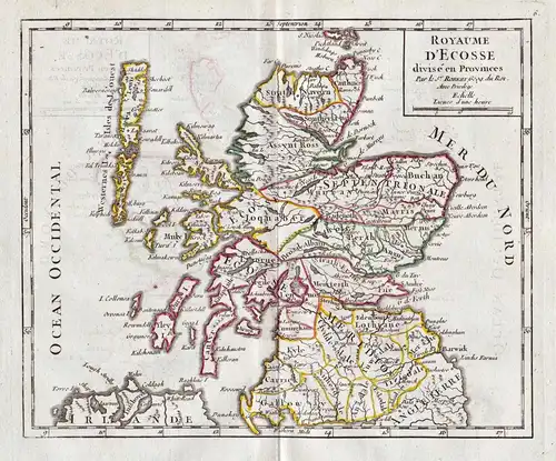 Royaume d'Ecosse divisé en Provinces - Scotland / Schottland / Ecosse