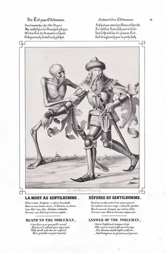 Der Tod zum Edelmann - Edelmann nobleman gentilhomme / Totentanz von Basel / Dance of Death / Danse des Morts