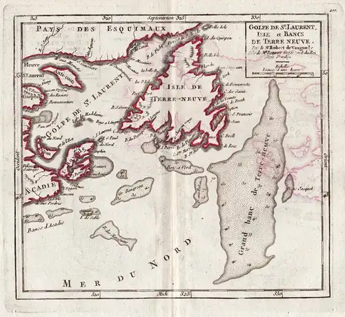 Golfe de St. Laurent, Isle et Bancs de Terre Neuve. - Gulf of St. Lawrence / Newfoundland / island ile / North