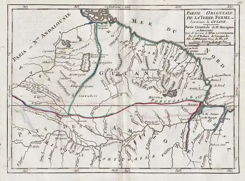 Partie Orientale de la Terre Ferme ou l'on trouve la Guiane - Guyana / Suriname / French Guiana / South Americ