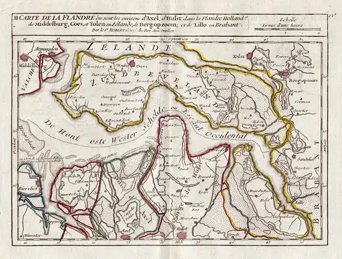II. Carte du Comté de Flandre ou sont les environs d'Axel, d'Hulst dans la Flandre Holland.se, de Middelburg,