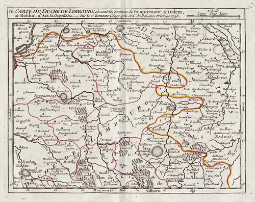 IV. Carte du Duche de Limbourg ou sont les environs de Fauquemont, de Dalem, de Rolduc, d'Aix la Chapelle &c.