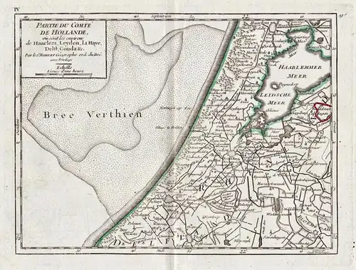 Partie du Comté Hollande ou sont les environs de Haarlem, Leyden, la Haye, Delft, Gonda &c - Haarlem / Leiden