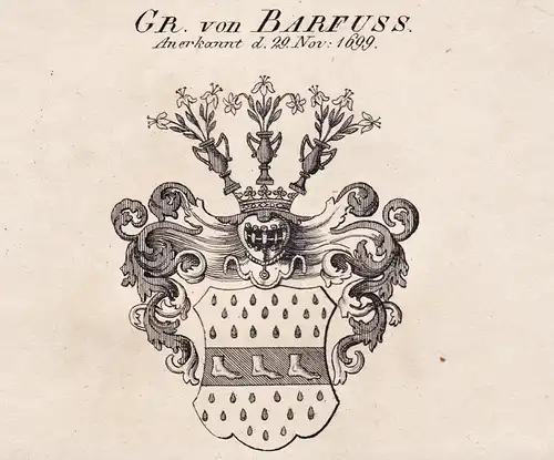 Gr. von Barfuss -  Wappen coat of arms