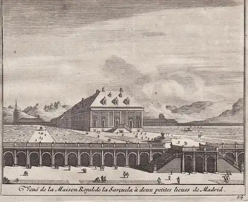 Veue de la Maison Royal de la Sarcuela a deux petites lieues de Madrid - Madrid / Zarzuela / Espana / Spain /