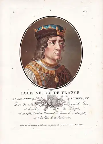 Louis XII, Roi de France et des Deux Siciles... - Louis XII of France (1462-1515) King roi König Portrait
