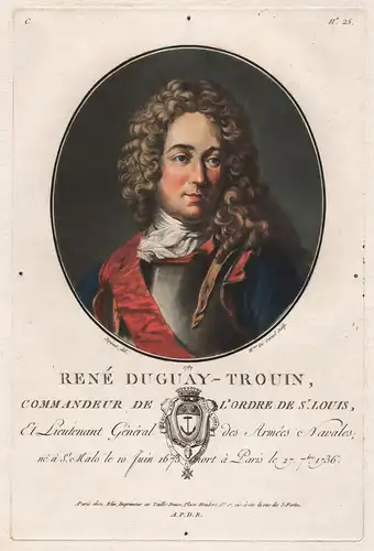 René Duguay-Trouin, Commandeur de l'Ordre de St. Louis - Rene Duguay-Trouin (1673-1736) Freibeuter Breton Pira