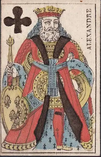(Kreuz-König) - King of clovers / Roi de trèfle / playing card carte a jouer Spielkarte cards cartes