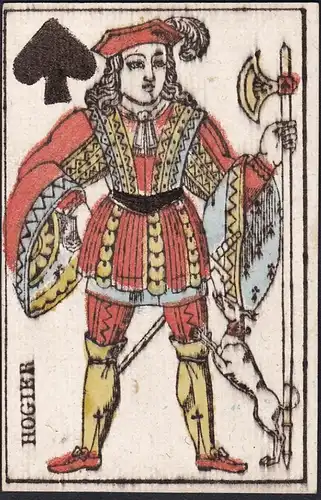 (Pik-Bube) - Jack of spades / Valet de pique / playing card carte a jouer Spielkarte cards cartes