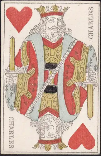 (Herz-König) - King of hearts / Roi de coeur / playing card carte a jouer Spielkarte cards cartes