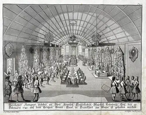 Herrliches Banquet, welches an Ihro Römisch-Kayserlichen-Majestät Crönungs-Tag, den 12. Februarii 1742, auf d