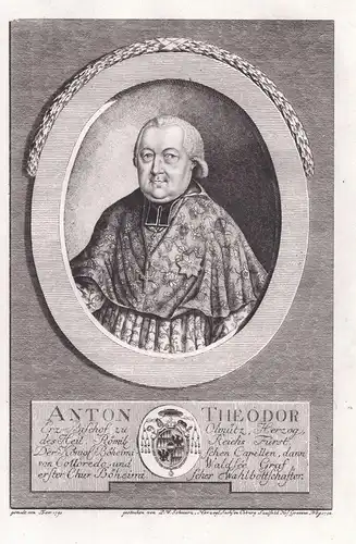 Anton Theodor - Anton Theodor von Colloredo (1729-1811) Olmütz Olomouc Cardinal Bischof bishop Portrait