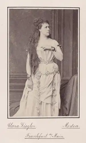 Klara Ziegler (1844-1909) - Schauspielerin Theater Portrait Foto Photo vintage