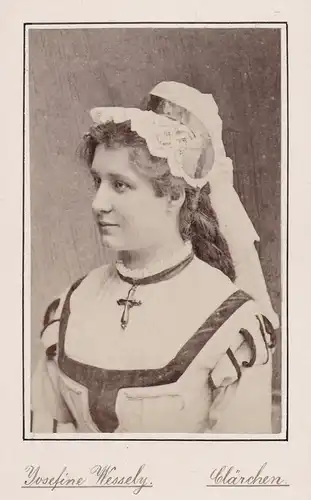 Josephine Wessely (1860-1887) - Theater Goethe Schauspielerin Portrait Foto Photo vintage