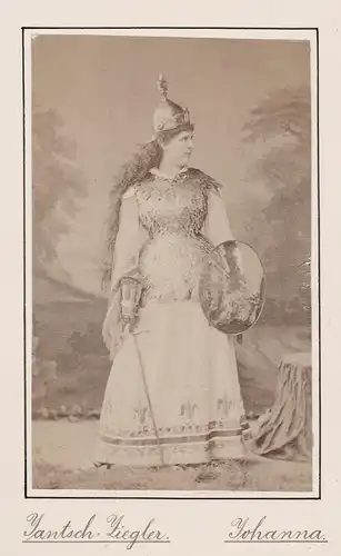 Margarethe von Ziegler (1854-1878) Jantsch - Theater Schiller Schauspielerin Portrait Foto Photo vintage