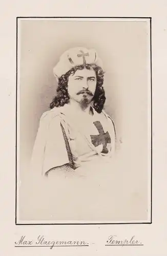 Max Staegemann (1843-1905) - Theater Schauspieler Opernsänger Templer Tempelritter Oper Sänger Portrait Foto P