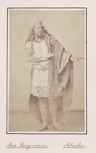 Max Staegemann (1843-1905) - Theater Schauspieler Opernsänger Oper Sänger Portrait Foto Photo vintage