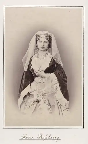Rosa Pressburg (1843-1914) - Schauspielerin Hoftheater Theater Portrait Foto Photo vintage