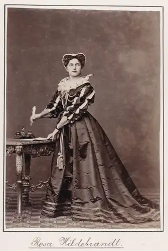 Rosa von der Osten-Hildebrandt (1850-1911) - Theater Schauspielerin Portrait Foto Photo vintage