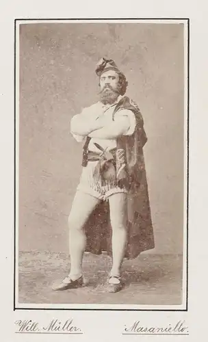 William Müller (1845-1927) - Opernsänger Oper Sänger Stadttheater Portrait Foto Photo vintage