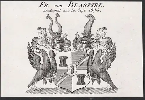 Fr. von Blaspiel - Wappen coat of arms
