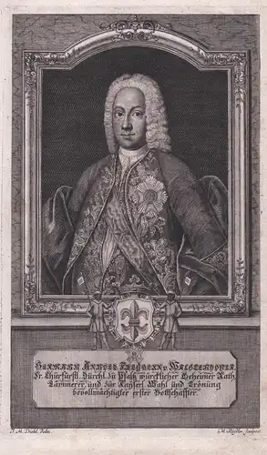 Hermann Arnold, Freiherr von Wachtendonck - Hermann Arnold von Wachtendonk (1694-1768) Kurpfalz Freiherr Minis