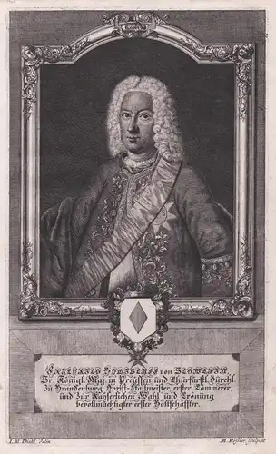 Friedrich Bogislav von Schwerin - Friedrich Bogislav von Schwerin (1674-1747) Preußen Berlin Staatsminister Kr