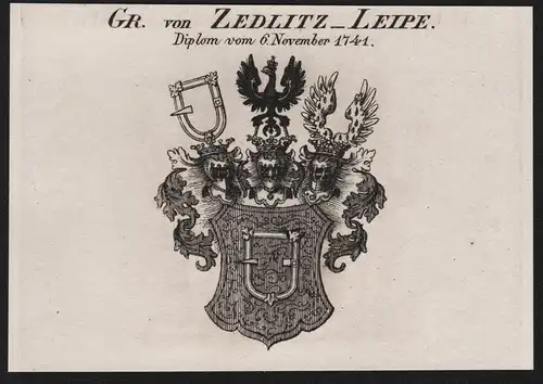 Gr. von Zedlitz Leipe - Wappen coat of arms