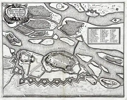 Eigentlicher Grundriß der vornehmen Festung und Haupt Passes Breysach - Breisach am Rhein Baden-Württemberg Pl