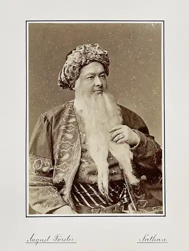 August Förster (1828- ) - Schauspieler Theater Portrait Foto Photo vintage