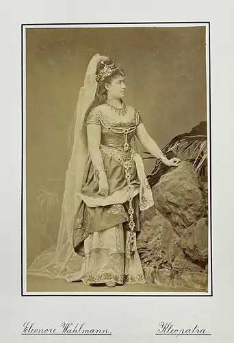 Eleonore Benzinger-Wahlmann (1843-1900) - Schauspielerin Theater Portrait Foto Photo vintage