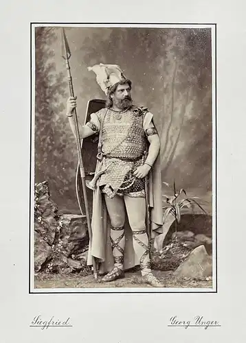 Georg Unger (1837-1887) - Opernsänger Sänger Oper Theater Portrait Foto Photo vintage