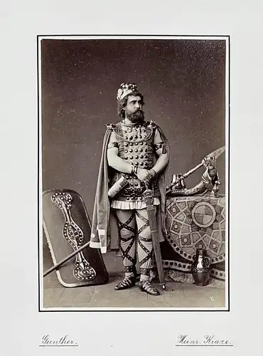 Heinrich Kraze (1844-1917) - Opernsänger Sänger Oper Theater Portrait Foto Photo vintage