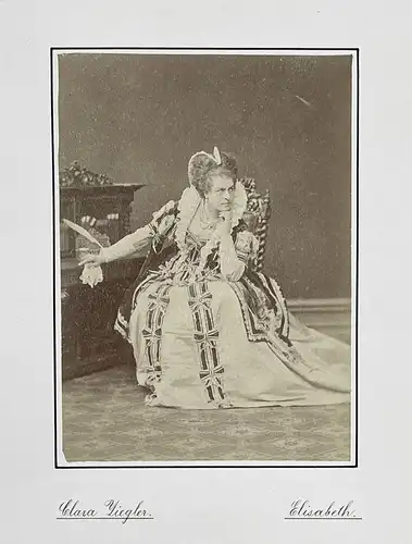 Klara Ziegler - Schauspielerin Stadttheater Theater Portrait Foto Photo vintage