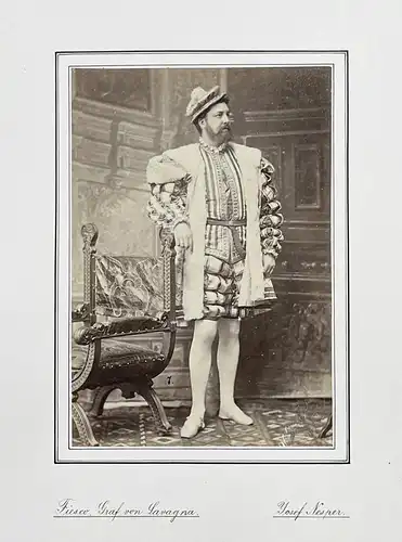 Josef Nesper (1844-1929) - Schauspieler Theater Portrait Foto Photo vintage