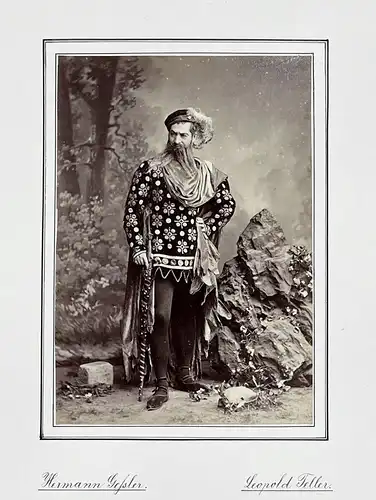 Leopold Teller (1844-1908) - Schauspieler Theater Portrait Foto Photo vintage
