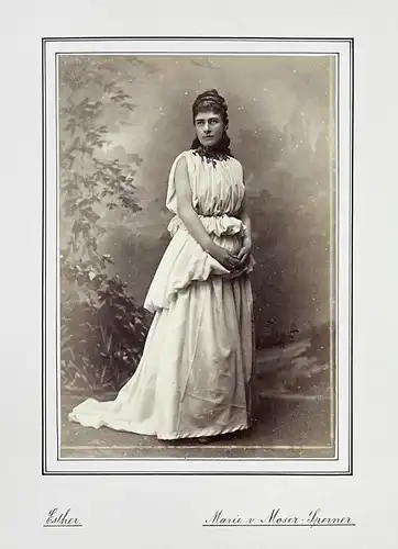 Marie von Moser-Sperner (1845-1912) - Schauspielerin Theater Portrait Foto Photo vintage