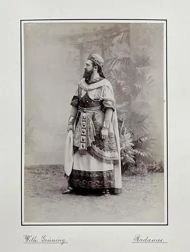 Wilhelm Grüning (1858-1942) - Opernsänger Sänger Oper Theater Portrait Foto Photo vintage