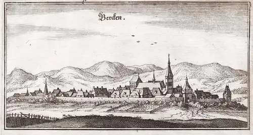 Bercken - Bergheim Colmar Haut-Rhin Alsace Elsaß gravure