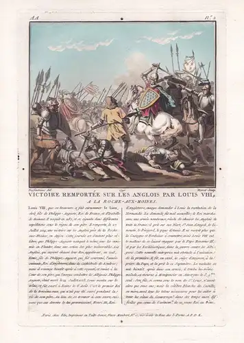 Victoire remportée sur les anglois par Louis VIII, a la Roche-aux-Moines - Roche-aux-Moines Siege Bataille Sch