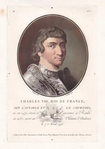 Charles VIII, Roi de France, dit l'affable et le courtois - Charles VIII (1470-1498) roi König king of France