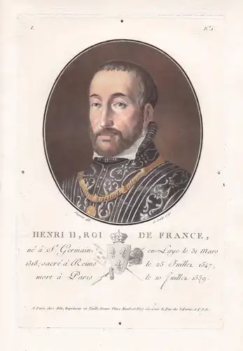 Henri II, Roi de France - Henry II of France (1519-1559) Henri roi King König Portrait