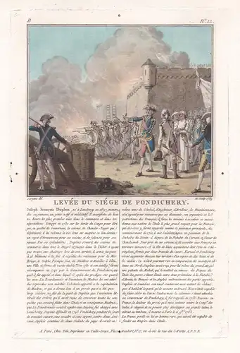 Levée du Siege de Pondichery. - Siège de Pondichéry (1748) Pondicherry Puducherry India Indien / Joseph Franço