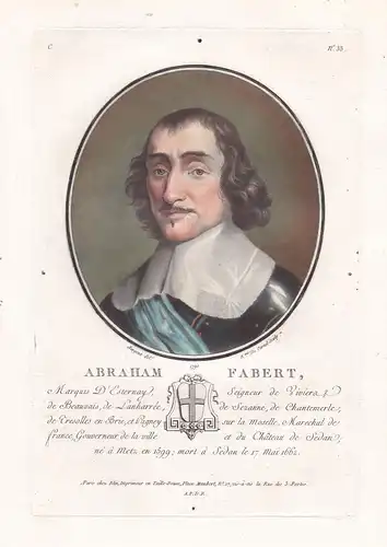 Abraham Fabert - Abraham de Fabert (1599-1662) Marshal marechal Marschall France Portrait