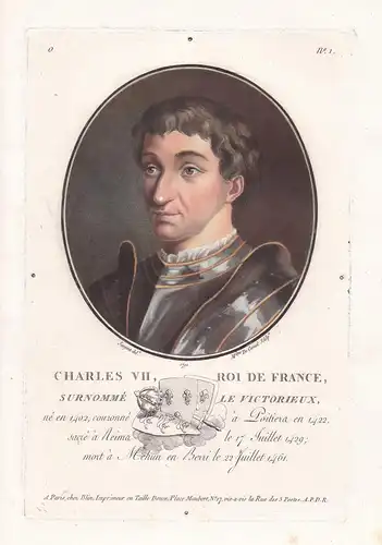 Charles VII, roi de France - Charles VII (1403-1461) roi König king of France Portrait