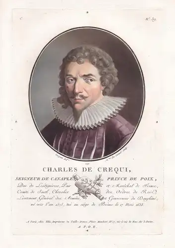 Charles le Crequi - Charles I de Créquy, Prince de Poix and Duc de Lesdiguières (15781638) French soldier Off