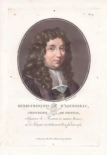 Henri-Francois d'Aguesseau, Chancelier de France - Henri François d'Aguesseau (1668-1751) magistrat parlamenta